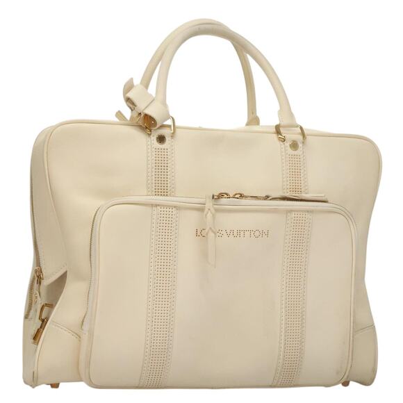 LOUIS VUITTON Varleys 24h Hand Bag Leather Cream M95360 - Picture 1 of 16